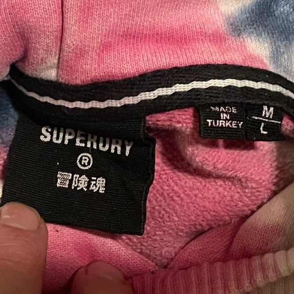 Superdry Unisex Tie Dye Hoodie M/L - Picture 2 of 5